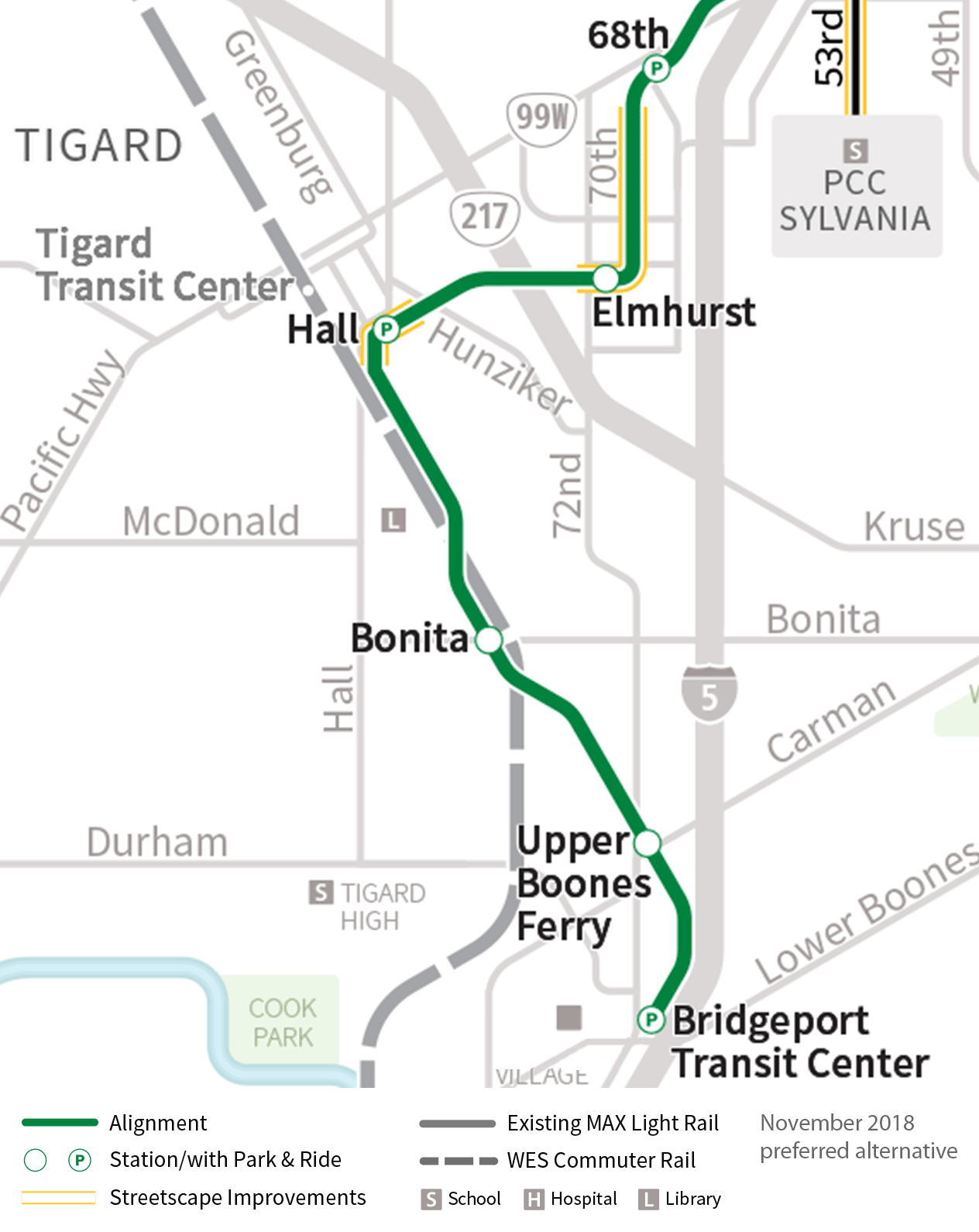 Tigard and Tualatin stations